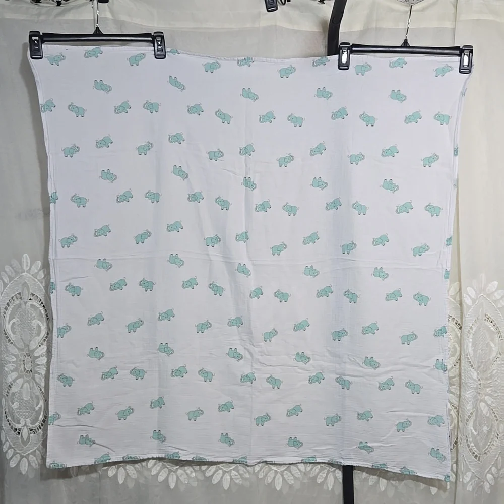 Lot of 11 Aden + Anais Cotton Swaddle Blankets Stripes/Elephants/Black/White